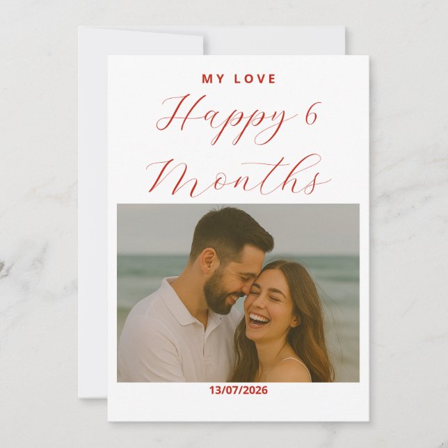 Carte Fully Customizable Anniversary Card for Couple (Devant)