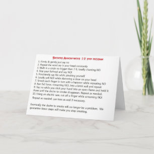 Carte Fumeurs 12 étapes