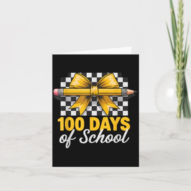 Carte Fun 100 Days Teacher Celebration School Clroom Sty (Devant)