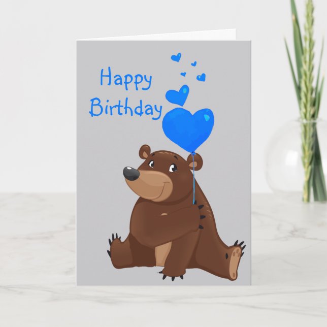 Carte Fun Anniversaire Brag À propos de votre âge Ours (Devant)