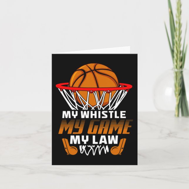 Carte Fun Basketball Citations de référence Gift I Hoops (Devant)