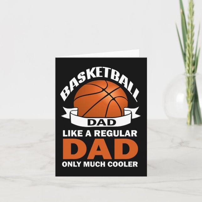 Carte Fun Basketball Papa comme un père régulier seuleme (Devant)
