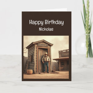 Carte Fun Birthday Western Wild West Humour