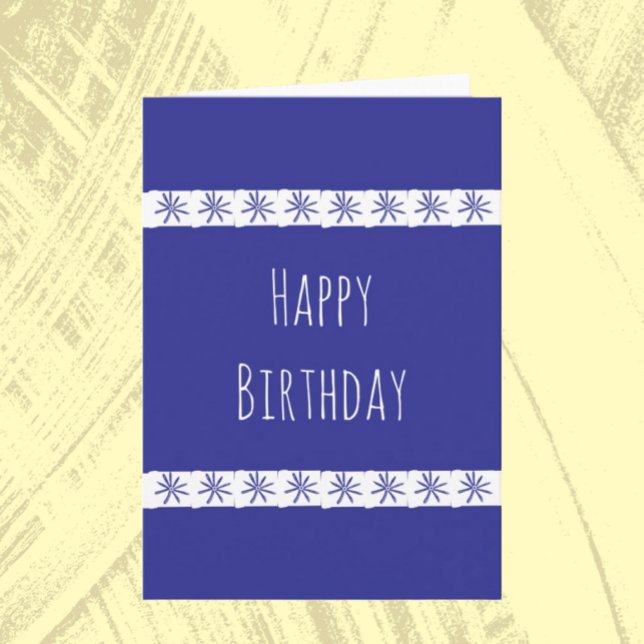 Carte Fun Bleu et Blanc Anniversaire (Créateur téléchargé)