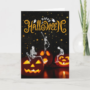 Carte Fun Carving up the Night Skeletons Halloween