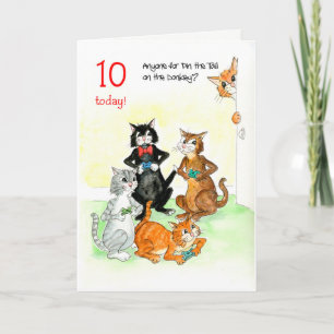 Carte Fun Cats Jouer jeu vidéo 10e anniversaire