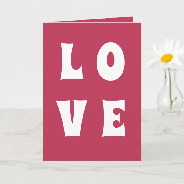 Carte Fun Cherry Magenta Love Valentine's Day Card (Petite plante)