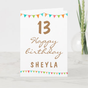 Carte Fun Coup coloré drapeaux Anniversaire de enfant