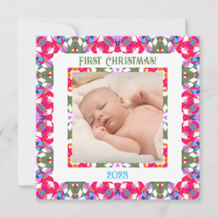 Carte Fun Custom Holly Jolly Noël Bright Photo Cadeau