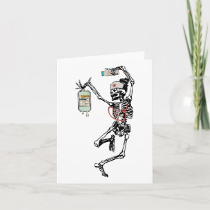 Carte Fun Dancing Skeleton Nurse Halloween Costume Spome