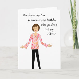 Carte Fun Flattering Ajouter Nom Belated Anniversaire Sa