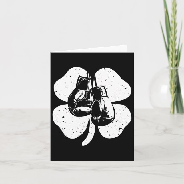 Carte Fun Irish Boxing Costume Shamrock St Patrick's Da (Devant)