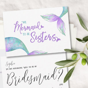Carte Fun Mermaid to be Sisters Bridesmaid Proposition C