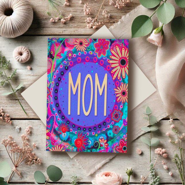 Carte Fun Mom Pretty Floral Mother's Day Inspirivity (Créateur téléchargé)
