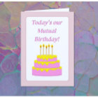 Fun Mutual Birthday Grey Card