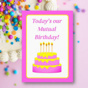 Carte Fun Mutual Birthday Grey Card