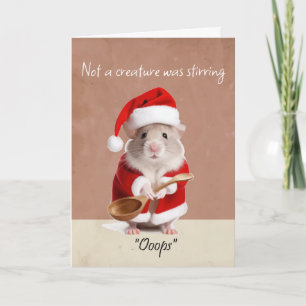 Carte Fun Noël Pas une créature Était Stirring