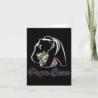 Carte Fun Papa Ours Sensibilisation sur l'autisme Autism