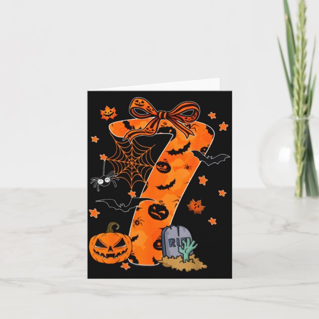 Carte Fun Six Seven 6 7 Meme Design Couples Halloween  (Devant)