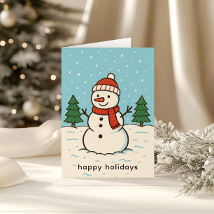 Carte Fun Snowman mignon Noël