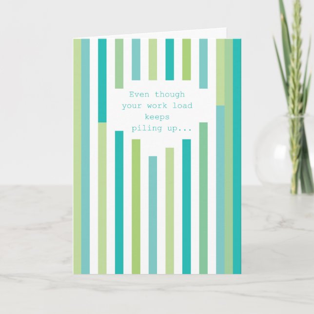 Carte Fun Stripes Professionnels d'administration Jour (Devant)