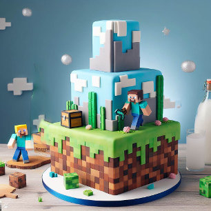 CARTE FUN TECHNO BLOQUE CARRÉ ANNIVERSAIRE DE ENFANT CAK