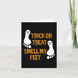 Carte Fun Trick ou Treat odore mes pieds Halloween