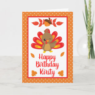 Carte Fun Turquie Thanksgiving Anniversaire