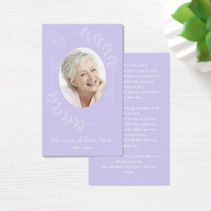 Carte funéraire Boho Lavender violet photo moderne