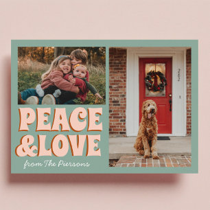 Carte Funky Blue Pink Funky Drôle Photo Noël