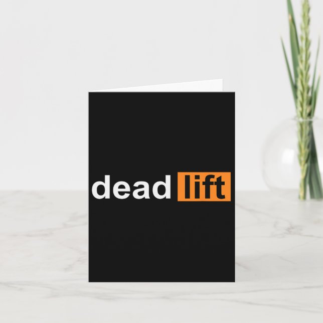 Carte Funky Deadlift Powerlifter Bodybuilding Gym Sport (Devant)