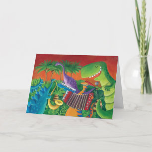 Carte Funky Dinosaur Band