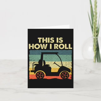 Carte Funky Golf Cart Design Pour Hommes Femmes Golfeur 