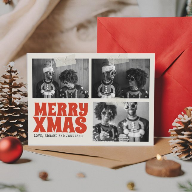 Carte Funky Joyeux Noël Photo Super (Créateur téléchargé)