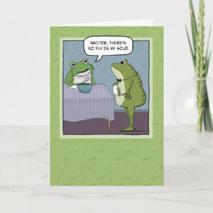 Carte Funky No Fly pour Frog Anniversaire