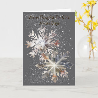 Carte Funky Snowflake Friends Winter Card