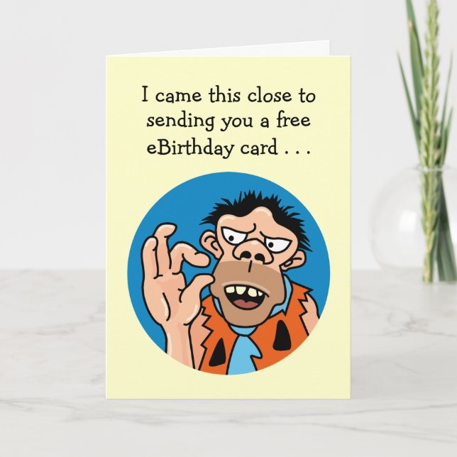 Carte Funky Stone Age Birthday Card (Devant)