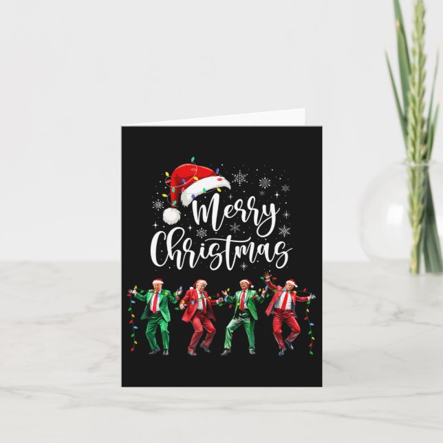 Carte Funky Trump Dance Santa Claus Joyeux Noël Noël Noë (Devant)