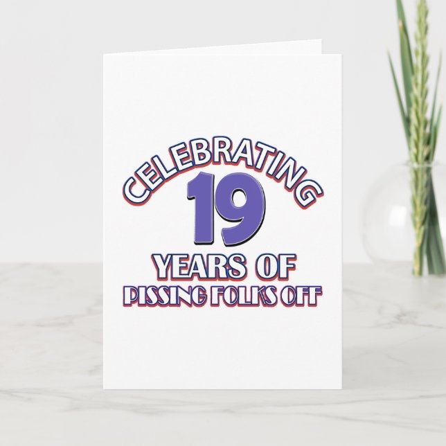 Carte FUNNY 19 ans de design (Devant)