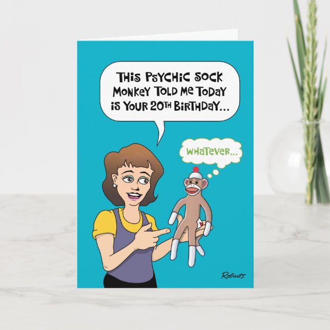 Carte Funny 20e anniversaire (Devant)