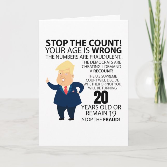 Carte Funny 20th Year Birthday Present Happy Birth year (Devant)