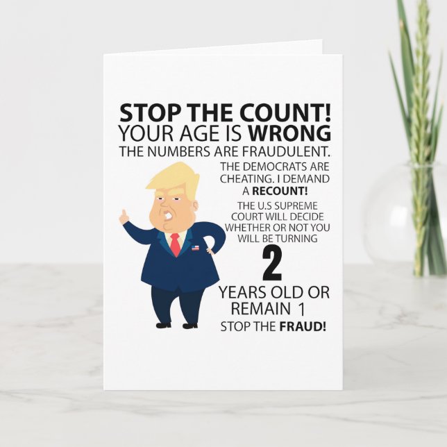 Carte Funny 2e année Anniversaire présent Joyeuse année  (Devant)