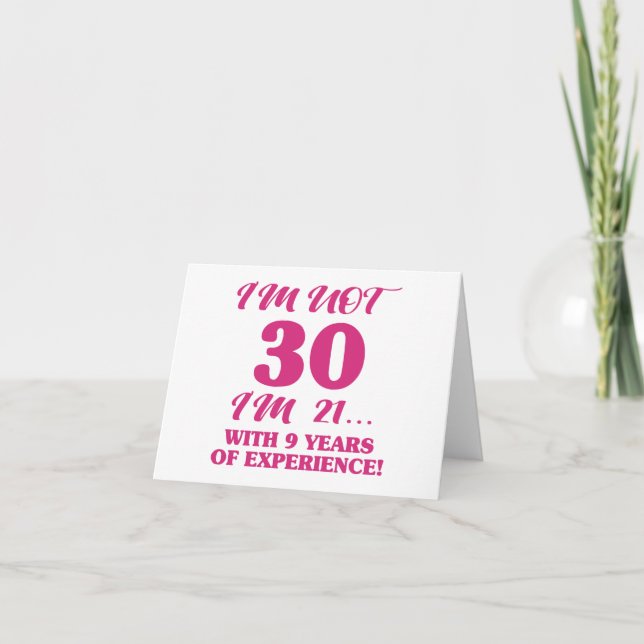 Carte Funny 30e anniversaire (Devant)