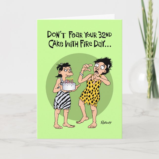 Carte Funny 32e anniversaire (Devant)
