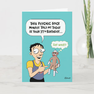 Carte Funny 37e anniversaire