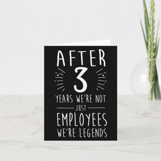 Carte Funny 3e anniversaire de travail 3 ans de service  (Devant)
