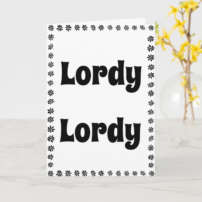 Carte Funny 40th Birthday  (Fleur jaune)