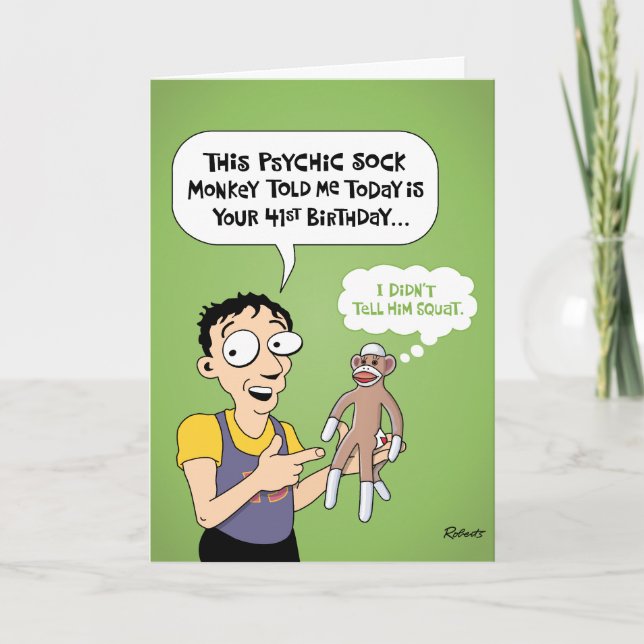 Carte Funny 41e anniversaire (Devant)