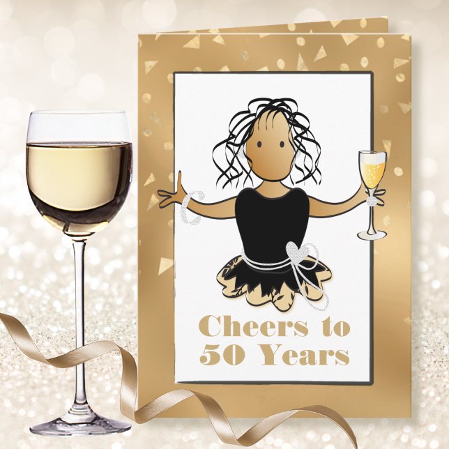 Carte Funny 50 Sassy Glamour Ethnique 50e Anniversaire (Créateur téléchargé)