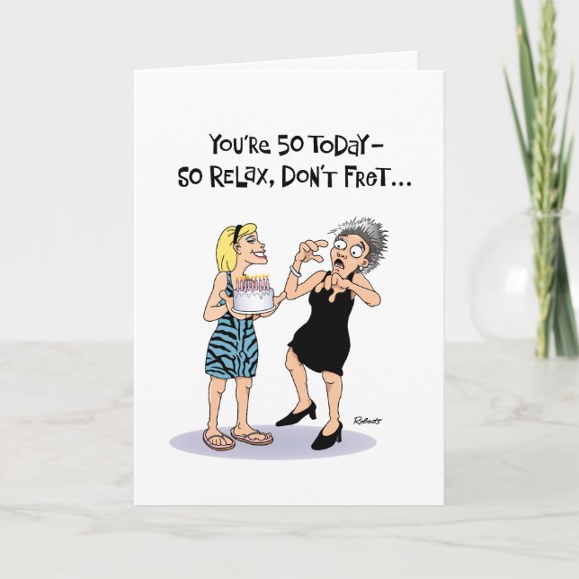 Carte Funny 50th Birthday Card for Women (Devant)